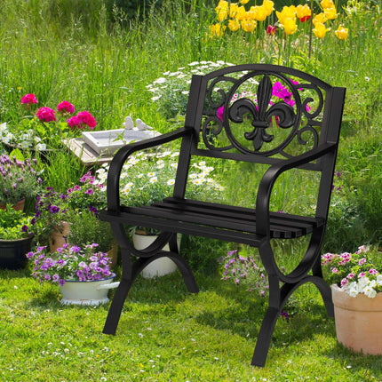 Metall-Gartenstuhl im antiken Stil