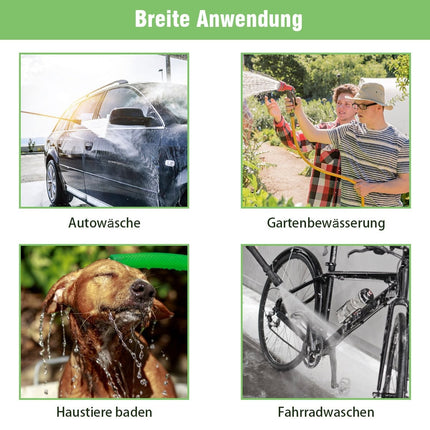 Metall Schlauchwagen mit 2 Luftreifen &amp; Kurbel für 61M 3/4" Schlauch Gartenschlauchwagen grün