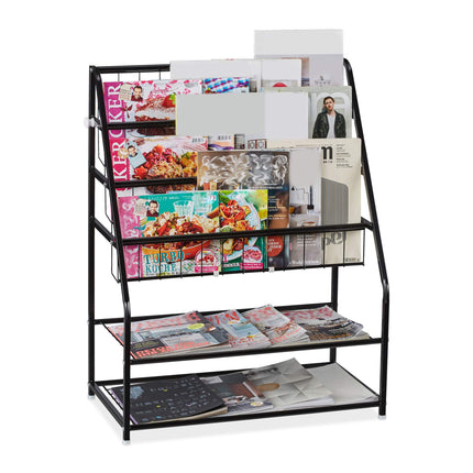 Metal magazine stand