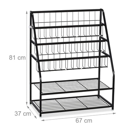 Metal magazine stand