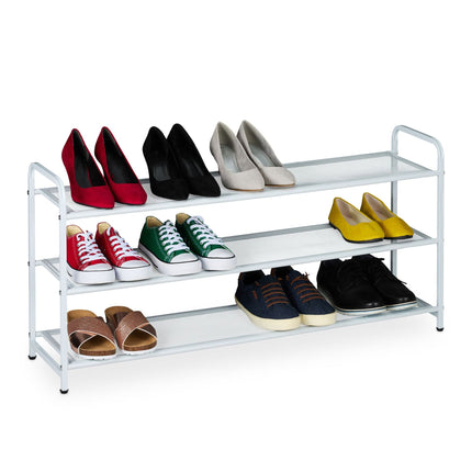 Étagère à chaussures en métal pour 12 paires de chaussures