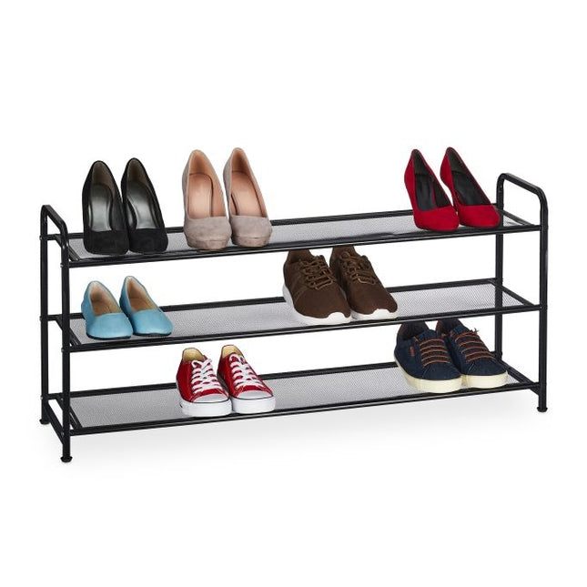 Metal shoe rack for 12 pairs of shoes