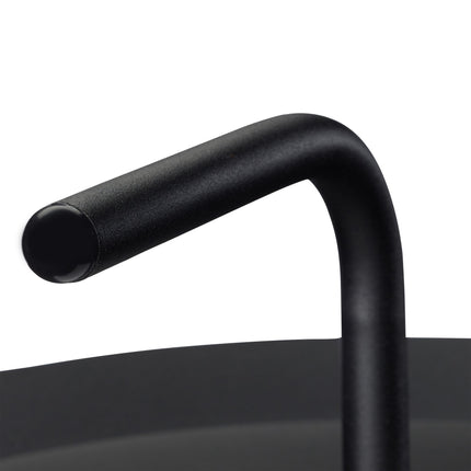 Metal side table with handle