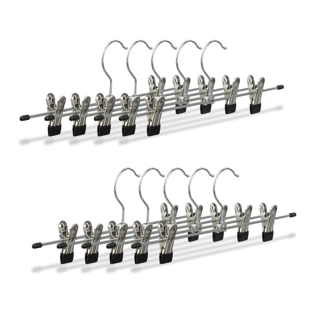 Metal trouser hangers Packs of 10 and 20