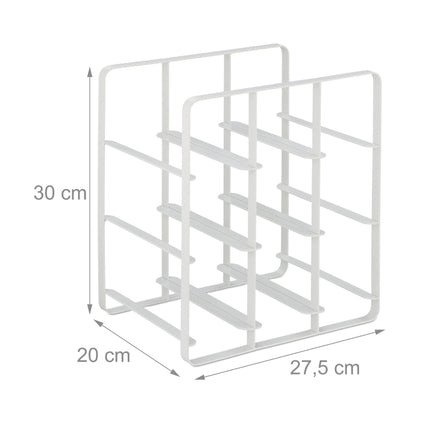 Metal wine rack for 9 bottles
