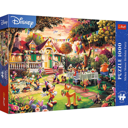 Puzzle Mickey Mouse narozeninová oslava, 1000 dílků, prémiová kvalita
