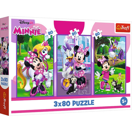 Puzzle sada Mickey Mouse, 3 balení po 80 dílcích