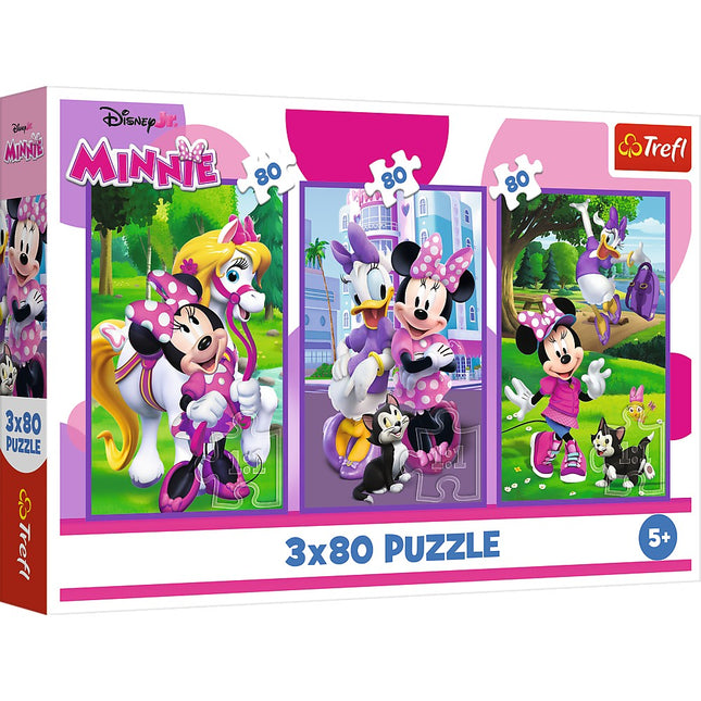Micky Maus Puzzle Set, 3 Packungen à 80 Teile
