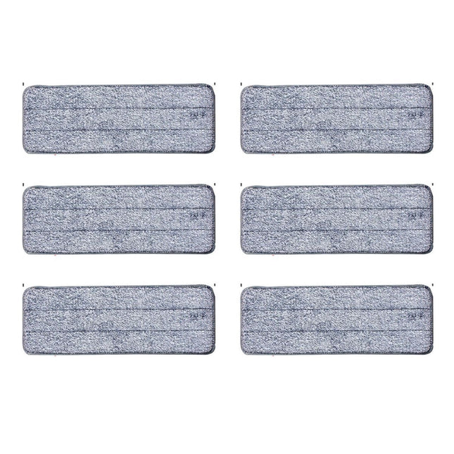 Microfiber Replacement Mop Pads, 6 Pack, Washable 35.5x11 cm