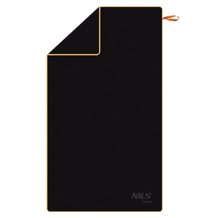 Mikrofaserhandtuch 180x100 cm, Schwarz-Orange