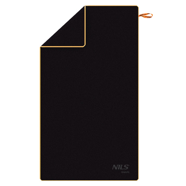 Microfibre Towel 180x100 cm, Black-Orange