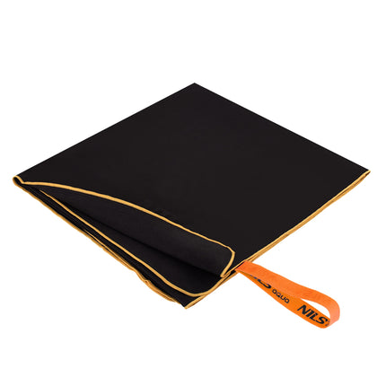 Mikrofaserhandtuch 180x100 cm, Schwarz-Orange