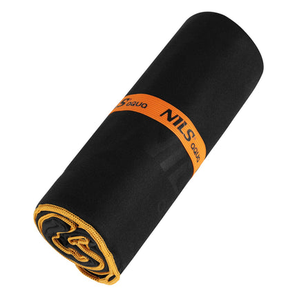 Mikrofaserhandtuch 180x100 cm, Schwarz-Orange