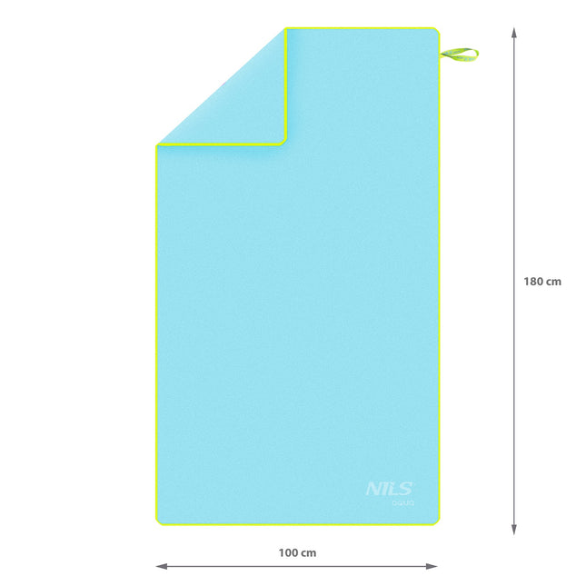 Microfibre Towel 180x100 cm, Blue-Green