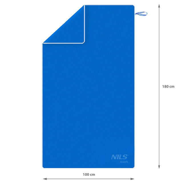 Microfibre Towel 180x100 cm, Dark Blue/Light Blue
