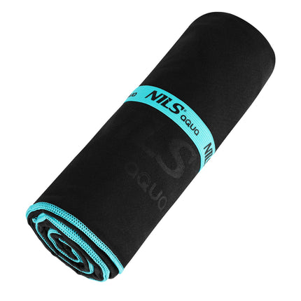 Mikrofaserhandtuch 200x90 cm, Schwarz-Blau