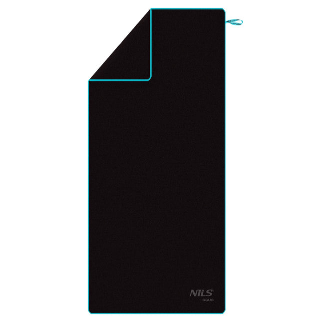 Microfibre Towel 200x90 cm, Black-Blue