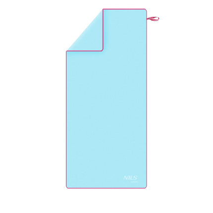 Mikrofaserhandtuch 200x90 cm, Blau-Pink