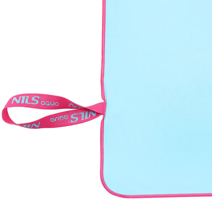 Mikrofaserhandtuch 200x90 cm, Blau-Pink
