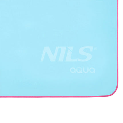 Mikrofaserhandtuch 200x90 cm, Blau-Pink