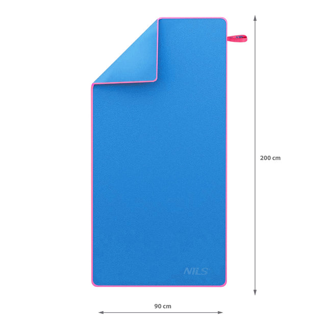 Microfibre Towel, Blue, 200x90 cm