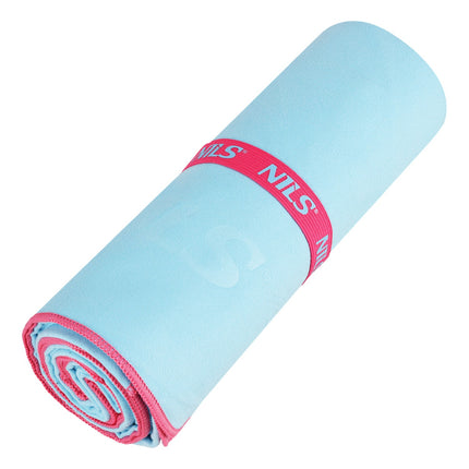 Mikrofaserhandtuch, Blau-Pink, 200x90 cm