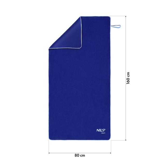 Microfibre Towel, Dark Blue, 160x80cm