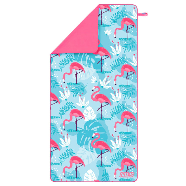 Microfibre Towel Flamingo Print 160x80 cm