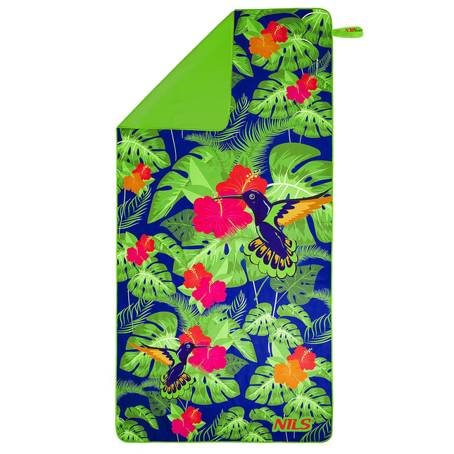 Microfibre Towel, Floral Design, 160x80 cm