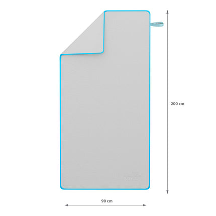 Microfibre Towel, Grey, 200x90 cm