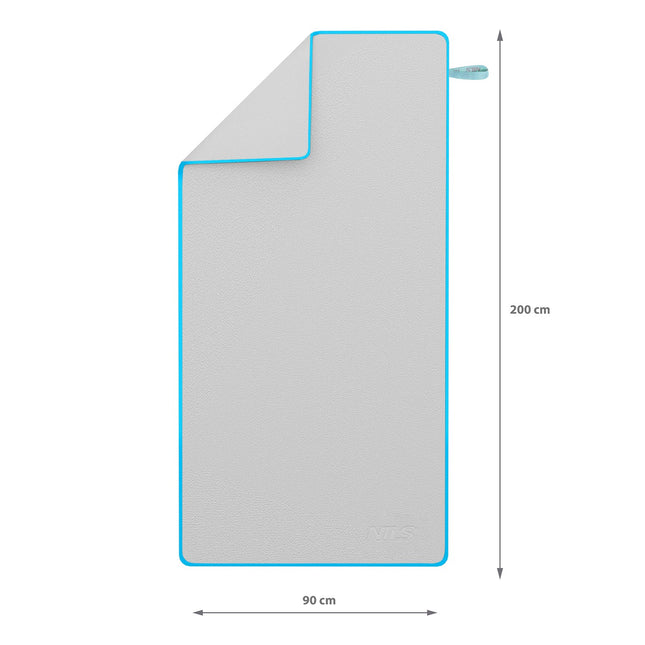 Microfibre Towel, Grey, 200x90 cm