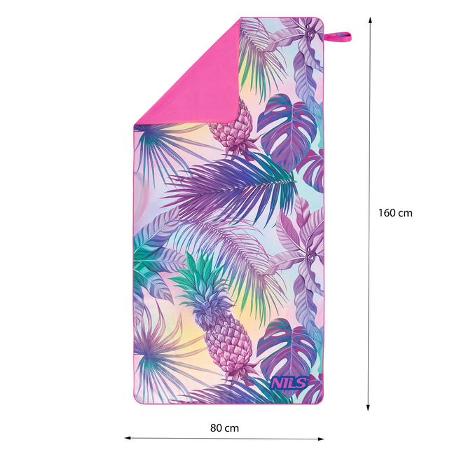 Microfibre Towel, Pineapple Design, 160x80 cm