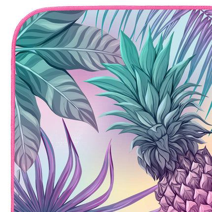 Mikrofaserhandtuch, Ananas-Design, 160x80 cm