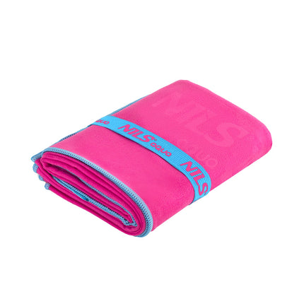 Microfibre Towel, Pink-Blue, 140x70 cm