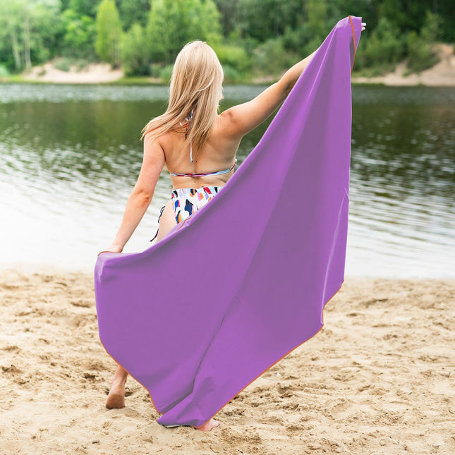 Microfibre Towel, Purple-Red, 180x100 cm