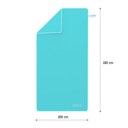 Microfibre Towel, Sea Blue, 180x100 cm