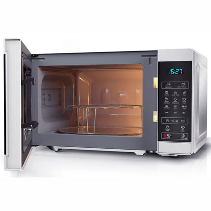 Mikrovlnná trouba 20l digitální panel 800W stříbrná