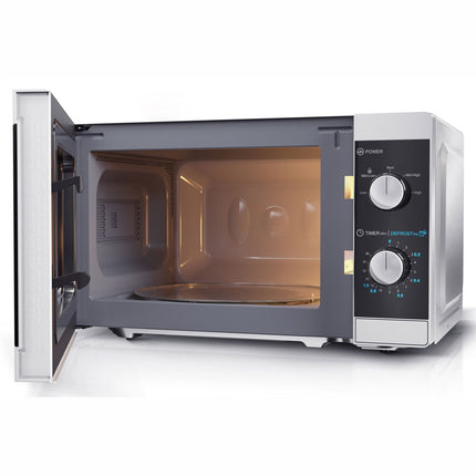 Mikrowelle 20l Mechanisches Bedienfeld 800W Silber