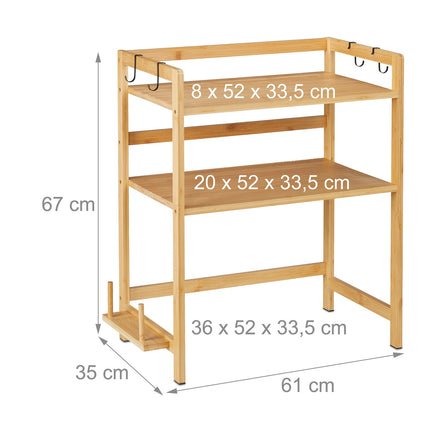 Microwave shelf 2 levels