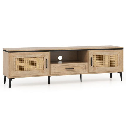 Mid-Century Modern TV-Möbel, Eiche, 2 Schränke, Schublade