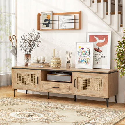 Mid-Century Modern TV-Möbel, Eiche, 2 Schränke, Schublade