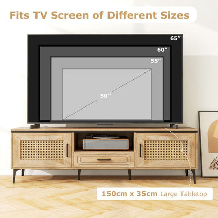Mid-Century Modern TV-Möbel, Eiche, 2 Schränke, Schublade