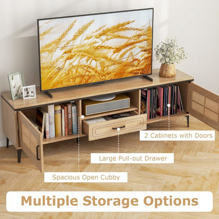 Mid-Century Modern TV-Möbel, Eiche, 2 Schränke, Schublade