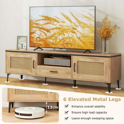Mid-Century Modern TV-Möbel, Eiche, 2 Schränke, Schublade
