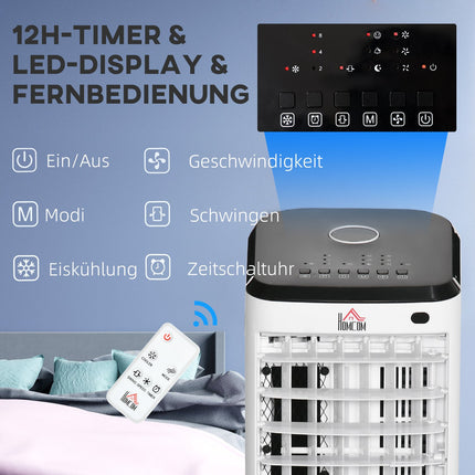 Portable Air Cooler and Humidifier - 3 Levels, Remote Control