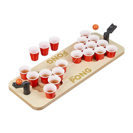 Mini Beer Pong with red cups
