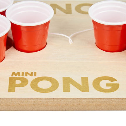 Mini Beer Pong with red cups