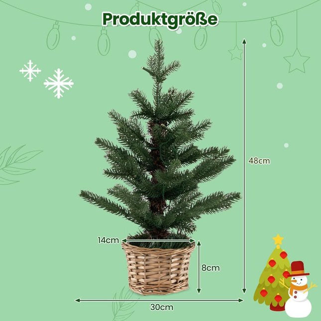 Mini vánoční stromek s LED světly, 48cm, materiál PE