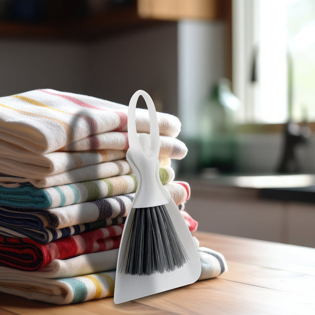 Mini Dustpan & Brush Set, 4-Pack, Compact Design
