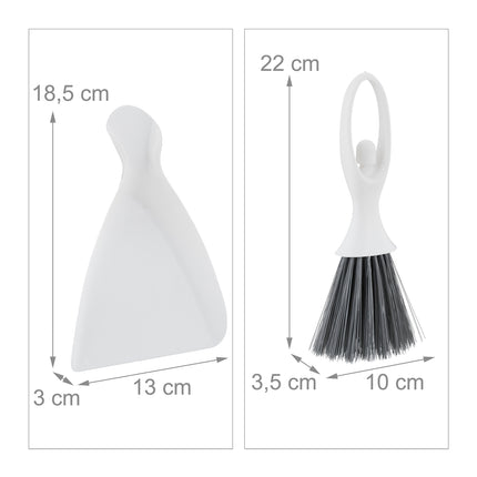 Mini-Kehrschaufel- und Bürstenset, 4er-Pack, kompaktes Design
